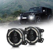 Load image into Gallery viewer, Y4 4 inch 1 Pair Light Guide Dual Lens Fog Light, For Jeep Wrangler JK 2 Door 2007-2015