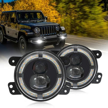 Load image into Gallery viewer, Y4 4 inch 1 Pair Light Guide Dual Lens Fog Light, For Jeep Wrangler JK 2 Door 2007-2015