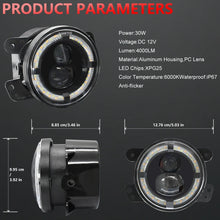 Load image into Gallery viewer, Y4 4 inch 1 Pair Light Guide Dual Lens Fog Light, For Jeep Wrangler JK 2 Door 2007-2015
