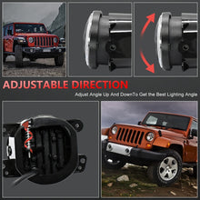 Load image into Gallery viewer, Y4 4 inch 1 Pair Light Guide Dual Lens Fog Light, For Jeep Wrangler JK 2 Door 2007-2015