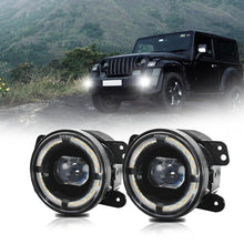 Load image into Gallery viewer, Y5 4 inch 1 Pair Light Guide Single Lens Fog Light, For Jeep Wrangler JK 2 Door 2007-2015