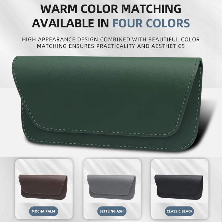 3064 Napa Texture Leather Car Glasses Storage Bag, 3064 (Olive Green), 3064 (Black), 3064 (Grey), 3064 (Brown)