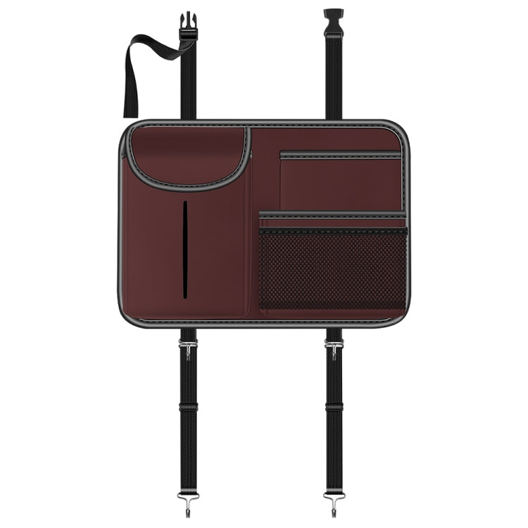 3087 Napa Texture Leather Car Seat Back Storage Bag, 3087 (Red), 3087 (Black), 3087 (Grey), 3087 (Brown)
