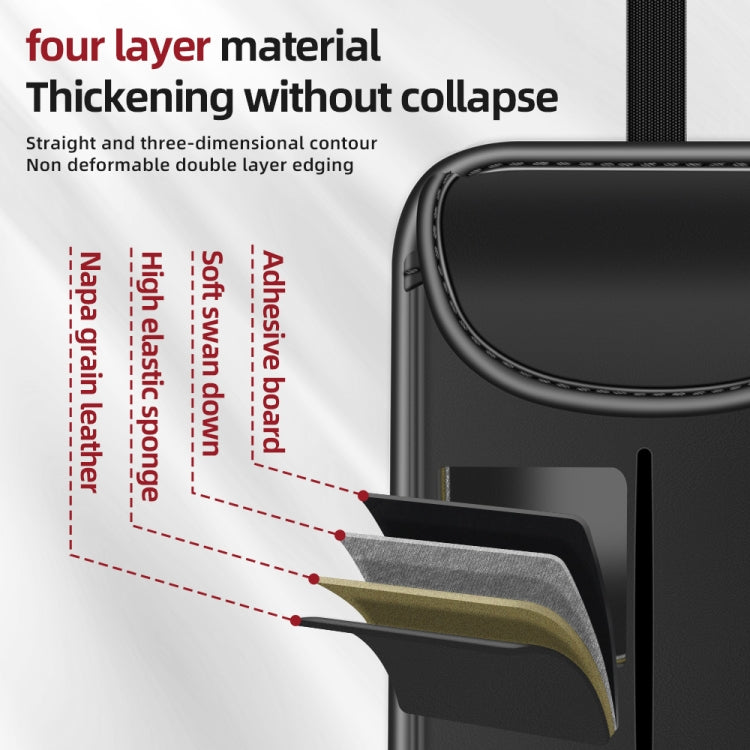 3087 Napa Texture Leather Car Seat Back Storage Bag, 3087 (Red), 3087 (Black), 3087 (Grey), 3087 (Brown)