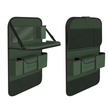 Load image into Gallery viewer, 4041 Napa Texture Leather Car Seat Back Storage Bag Folding Dining Table, 4041 (Olive Green), 4041 (Black), 4041 (Grey), 4041 (Brown)