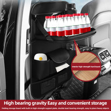 Load image into Gallery viewer, 4041 Napa Texture Leather Car Seat Back Storage Bag Folding Dining Table, 4041 (Olive Green), 4041 (Black), 4041 (Grey), 4041 (Brown)