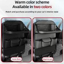 Load image into Gallery viewer, 4041 Napa Texture Leather Car Seat Back Storage Bag Folding Dining Table, 4041 (Olive Green), 4041 (Black), 4041 (Grey), 4041 (Brown)