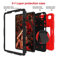 Load image into Gallery viewer, For iPad Pro 12.9 (2018) / (2020) Shockproof Two-Color Silicone Protective Case with Holder, For iPad Pro 12.9 (2018) / (2020)