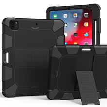 Load image into Gallery viewer, For iPad Pro 12.9 (2018) / (2020) Shockproof Two-Color Silicone Protective Case with Holder, For iPad Pro 12.9 (2018) / (2020)