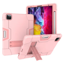 Load image into Gallery viewer, For iPad Pro 12.9 (2018) / (2020) Contrast Color Silicone + PC Protective Case with Holder, For iPad Pro 12.9 2021 / 2020 / 2019