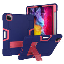 Load image into Gallery viewer, For iPad Pro 12.9 (2018) / (2020) Contrast Color Silicone + PC Protective Case with Holder, For iPad Pro 12.9 2021 / 2020 / 2019