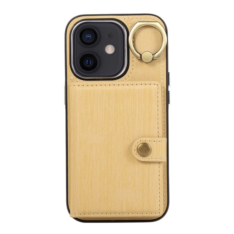 Brushed Texture Wallet Ring Holder Phone Case, For iPhone 13 Pro, For iPhone 13, For iPhone 12 / 12 Pro, For iPhone 12 Pro Max, For iPhone 11