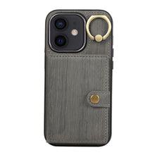 Load image into Gallery viewer, Brushed Texture Wallet Ring Holder Phone Case, For iPhone 13 Pro, For iPhone 13, For iPhone 12 / 12 Pro, For iPhone 12 Pro Max, For iPhone 11