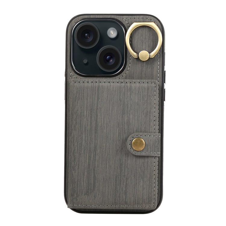 Brushed Texture Wallet Ring Holder Phone Case, For iPhone 15 Pro Max, For iPhone 15 Pro, For iPhone 15 Plus, For iPhone 15, For iPhone 14, For iPhone 14 Pro, For iPhone 14 Pro Max, For iPhone 13 Pro Max