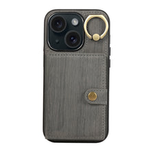 Load image into Gallery viewer, Brushed Texture Wallet Ring Holder Phone Case, For iPhone 15 Pro Max, For iPhone 15 Pro, For iPhone 15 Plus, For iPhone 15, For iPhone 14, For iPhone 14 Pro, For iPhone 14 Pro Max, For iPhone 13 Pro Max