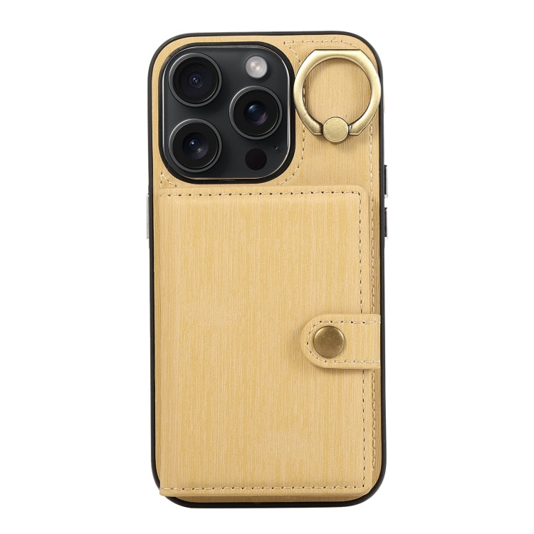 Brushed Texture Wallet Ring Holder Phone Case, For iPhone 15 Pro Max, For iPhone 15 Pro, For iPhone 15 Plus, For iPhone 15, For iPhone 14, For iPhone 14 Pro, For iPhone 14 Pro Max, For iPhone 13 Pro Max