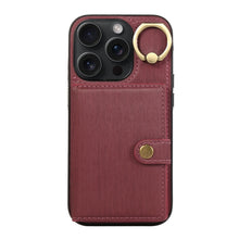 Load image into Gallery viewer, Brushed Texture Wallet Ring Holder Phone Case, For iPhone 15 Pro Max, For iPhone 15 Pro, For iPhone 15 Plus, For iPhone 15, For iPhone 14, For iPhone 14 Pro, For iPhone 14 Pro Max, For iPhone 13 Pro Max