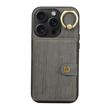 Load image into Gallery viewer, Brushed Texture Wallet Ring Holder Phone Case, For iPhone 15 Pro Max, For iPhone 15 Pro, For iPhone 15 Plus, For iPhone 15, For iPhone 14, For iPhone 14 Pro, For iPhone 14 Pro Max, For iPhone 13 Pro Max