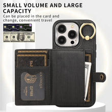 Load image into Gallery viewer, Brushed Texture Wallet Ring Holder Phone Case, For iPhone 15 Pro Max, For iPhone 15 Pro, For iPhone 15 Plus, For iPhone 15, For iPhone 14, For iPhone 14 Pro, For iPhone 14 Pro Max, For iPhone 13 Pro Max