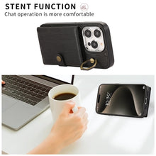 Load image into Gallery viewer, Brushed Texture Wallet Ring Holder Phone Case, For iPhone 15 Pro Max, For iPhone 15 Pro, For iPhone 15 Plus, For iPhone 15, For iPhone 14, For iPhone 14 Pro, For iPhone 14 Pro Max, For iPhone 13 Pro Max