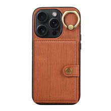 Load image into Gallery viewer, Brushed Texture Wallet Ring Holder Phone Case, For iPhone 15 Pro Max, For iPhone 15 Pro, For iPhone 15 Plus, For iPhone 15, For iPhone 14, For iPhone 14 Pro, For iPhone 14 Pro Max, For iPhone 13 Pro Max