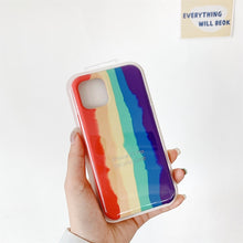 Load image into Gallery viewer, Rainbow Liquid Silicone Shockproof Coverage Protective Case, For iPhone 11, For iPhone 11 Pro, For iPhone 11 Pro Max