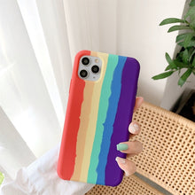 Load image into Gallery viewer, Rainbow Liquid Silicone Shockproof Coverage Protective Case, For iPhone 11, For iPhone 11 Pro, For iPhone 11 Pro Max
