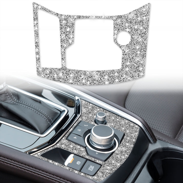 For Mazda CX-5 2017-2018 Car Electronic Handbrake Panel Diamond Decorative Sticker, Left Drive, Car Electronic Handbrake Panel, Left Drive