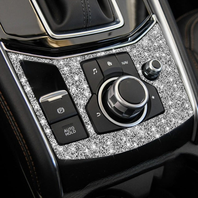 For Mazda CX-5 2017-2018 Car Electronic Handbrake Panel Diamond Decorative Sticker, Left Drive, Car Electronic Handbrake Panel, Left Drive