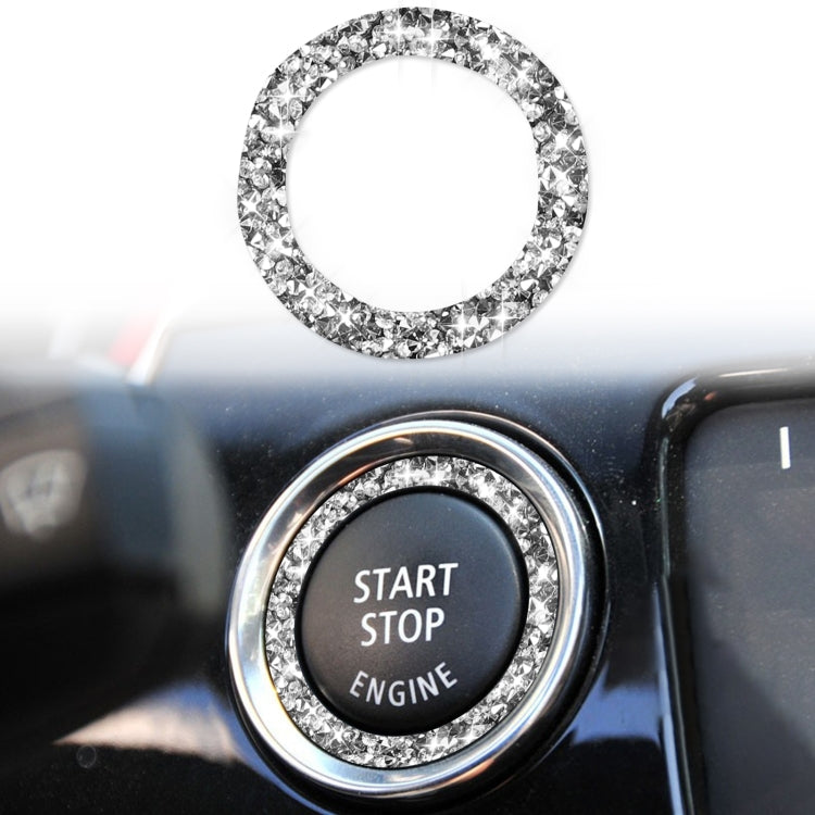 For BMW 3 Series E90 / E92 / E93 2009-2012 Car One-click Start Ring Diamond Decorative Sticker, One-click Start Ring