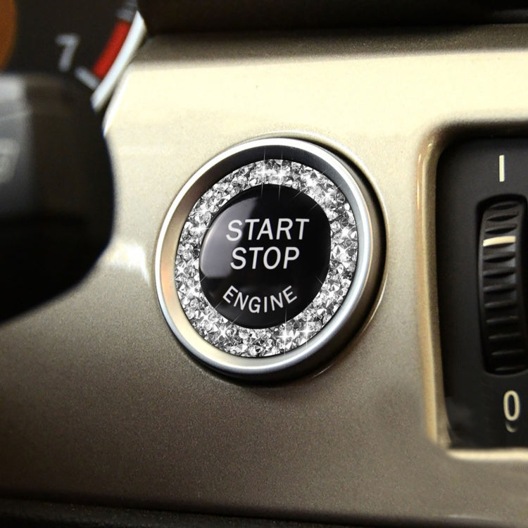 For BMW 3 Series E90 / E92 / E93 2009-2012 Car One-click Start Ring Diamond Decorative Sticker, One-click Start Ring
