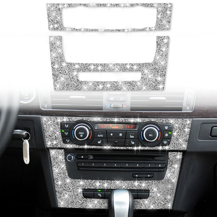 For BMW 3 Series E90 / E92 2005-2012 Car Aircondition CD Control Panel Premium Diamond Decorative Sticker, Aircondition Control Panel Premium A