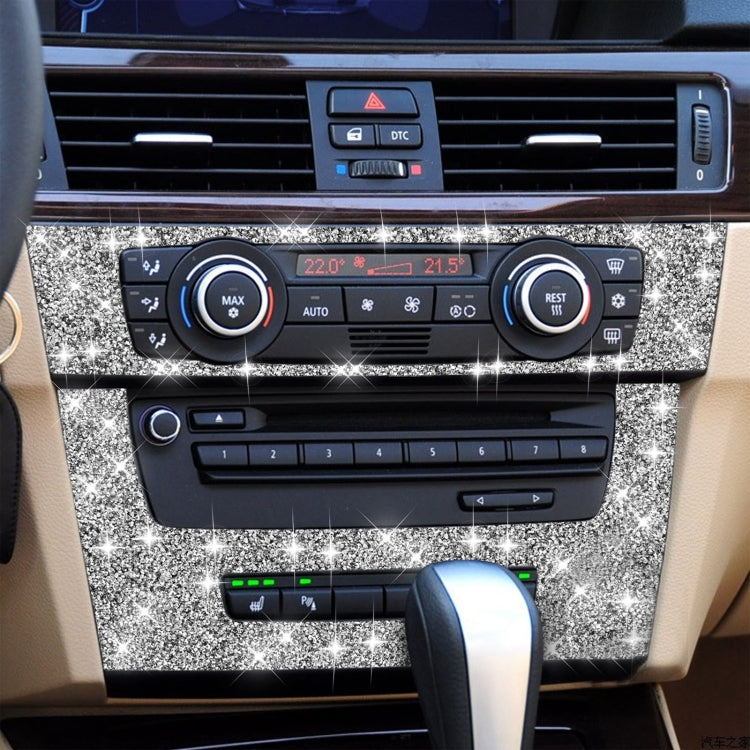 For BMW 3 Series E90 / E92 2005-2012 Car Aircondition CD Control Panel Premium Diamond Decorative Sticker, Aircondition Control Panel Premium A