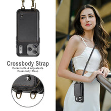 Load image into Gallery viewer, JEEHOOD C22 Series Zipper Wallet Leather Phone Case with Dual Lanyard, For iPhone 17 Pro Max, For iPhone 17 Pro, For iPhone Air, For iPhone 16 Pro Max, For iPhone 16 Pro, For iPhone 16 Plus, For iPhone 16, For iPhone 15 Pro Max