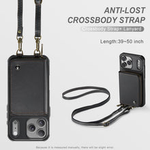 Load image into Gallery viewer, JEEHOOD C22 Series Zipper Wallet Leather Phone Case with Dual Lanyard, For iPhone 17 Pro Max, For iPhone 17 Pro, For iPhone Air, For iPhone 16 Pro Max, For iPhone 16 Pro, For iPhone 16 Plus, For iPhone 16, For iPhone 15 Pro Max