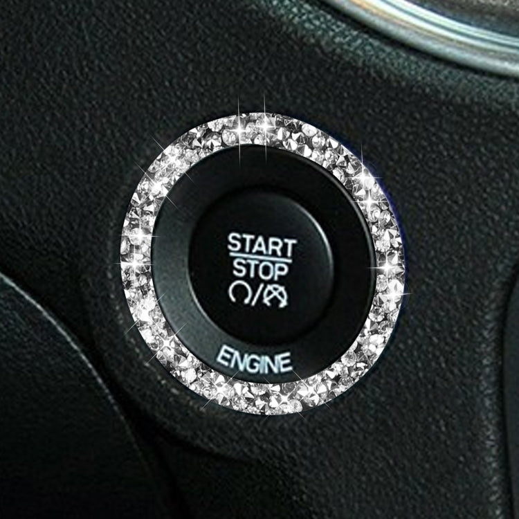 For Dodge Charger 2011-2014 Car Engine Starting Circle Diamond Decorative Sticker, Left-hand Drive, Engine Starting Circle