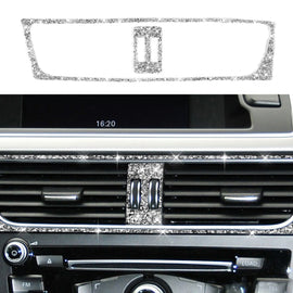 For Audi A4 / A5 / Q5 2pcs Car Air Conditioner Outlet Diamond Decoration Sticker, Air Conditioner Outlet Left Drive, Air Conditioner Outlet Right Drive