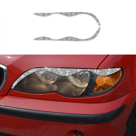 Car Light Eyebrow Soft Style Diamond Decoration Sticker, Left and Right Drive, Light Eyebrow Soft Style