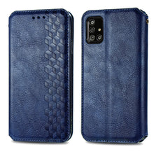 Load image into Gallery viewer, Cubic Grid Pressed Horizontal Flip Magnetic Leather Case with Holder &amp; Card Slots &amp; Wallet