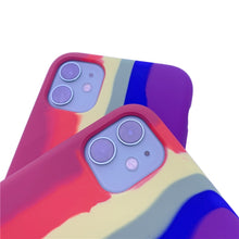Load image into Gallery viewer, Rainbow Liquid Silicone Shockproof Full Coverage Protective Case, For iPhone 11, For iPhone 11 Pro, For iPhone 11 Pro Max