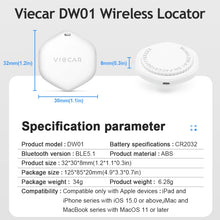 Load image into Gallery viewer, VIECAR DW01 Car Key Anti-lost Detection Wireless Location Tracker, VIECAR DW01