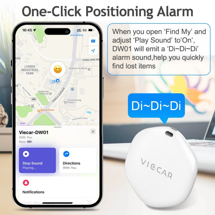 VIECAR DW01 Car Key Anti-lost Detection Wireless Location Tracker, VIECAR DW01