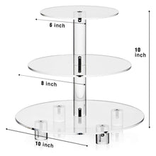 Load image into Gallery viewer, YX062 3 Tier Acrylic Circular Cupcake Stand, YX062