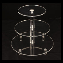 Load image into Gallery viewer, YX062 3 Tier Acrylic Circular Cupcake Stand, YX062