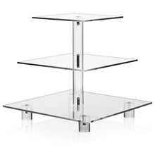 Load image into Gallery viewer, YX063 3 Tier Acrylic Square Cupcake Stand, YX063