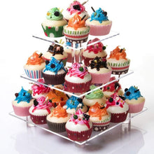 Load image into Gallery viewer, YX063 3 Tier Acrylic Square Cupcake Stand, YX063
