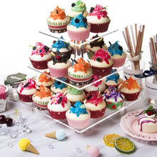 Load image into Gallery viewer, YX063 3 Tier Acrylic Square Cupcake Stand, YX063