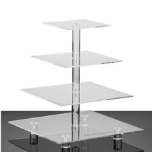Load image into Gallery viewer, YX065 4 Tier Acrylic Square Cupcake Stand, YX065