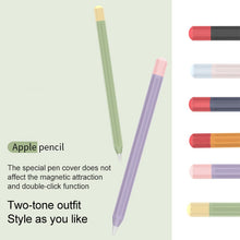 Load image into Gallery viewer, Stylus Touch Pen Split Contrast Color Silicone Protective Case, For Apple Pencil 2