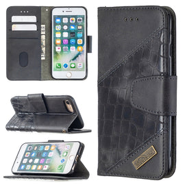 Matching Color Crocodile Texture Horizontal Flip PU Leather Case with Wallet & Holder & Card Slots, For iPhone 8 / 7, For iPhone 6, For iPhone 11